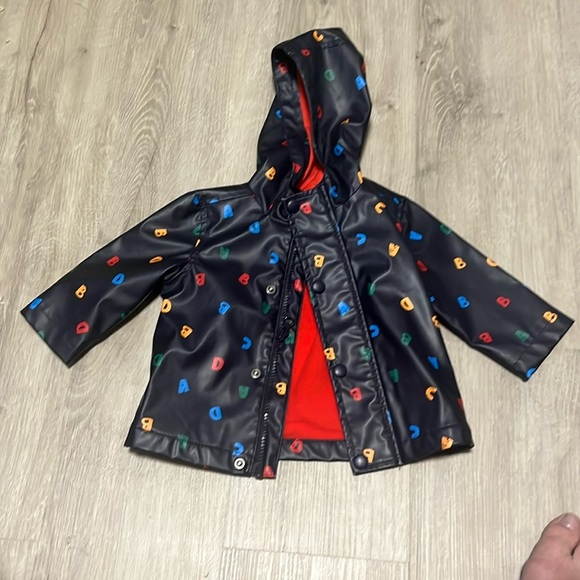4/$20 Joe fresh alphabet raincoat 3-6M - Picture 1 of 1